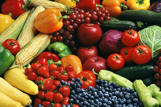 Употребление фруктов и овощей