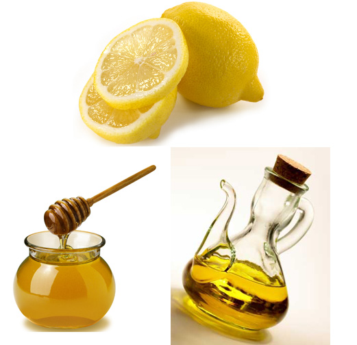 оливковое масло, мед и лимон